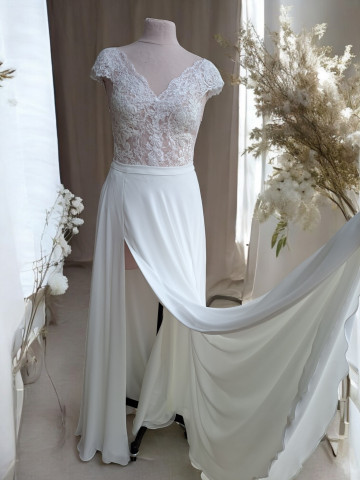 Ensemble body et jupe en chiffon – création sur mesure